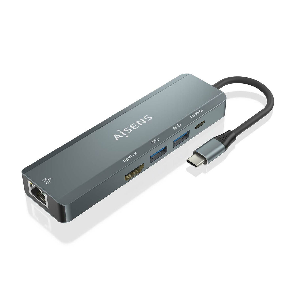 Hub USB Aisens ASUC-5P011-GR Grijs